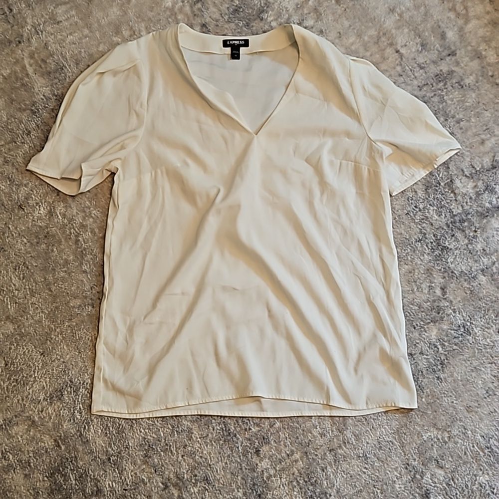 Cream dress blouse